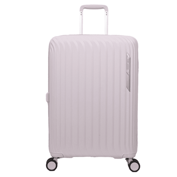 Goby London black hard shell suitcase with double zipper and spinner wheels