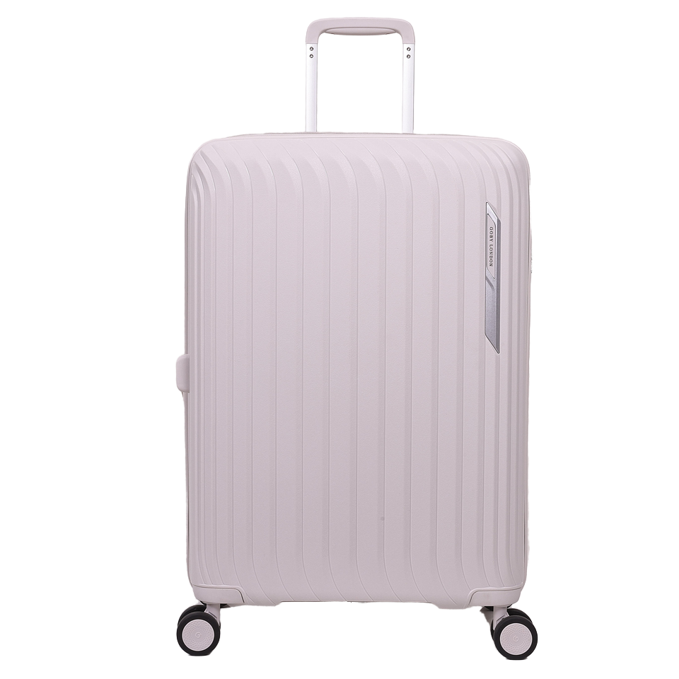 Goby London black hard shell suitcase with double zipper and spinner wheels